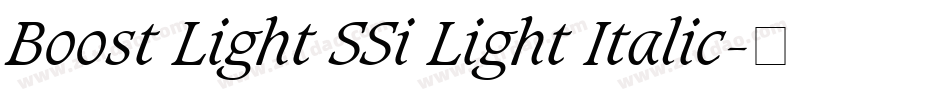 Boost Light SSi Light Italic字体转换